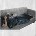 thumbnail image 6 of Crow Soft Flannel Fleece Blanket, Fish Eye Shot of Flying Birds in a Gloomy Woodland Gothic Themed Picture, Cozy Plush for Indoor and Outdoor Use, 60" x 80", Charcoal Grey Blue Grey, by Ambesonne, 6 of 6