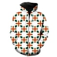 thumbnail image 1 of Sudadera con capucha y cremallera para hombre, estilo étnico exótico retro, estilo hip hop, genial, de gran tamaño, con estampado 3D, chaquetas de manga larga, 1 of 6