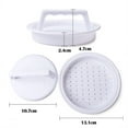 thumbnail image 2 of Yucurem Round Bbq Burger Maker Mould Burger Patty Mold for Bbq Grill Accessories Kitchen Tools (White), 2 of 10