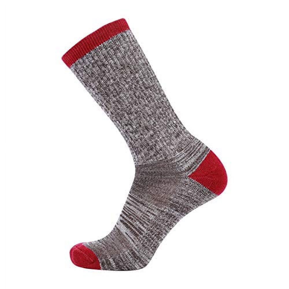 4-Pack Women's Merino Wool Hiking Socks - Full Cushion Trail Crew Socks For Outdoor Activities