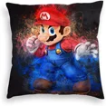 thumbnail image 5 of Funda de cojín de dibujos animados de Super Mario Bros Luigi, funda de almohada de peluche con figuras de anime de Mario, funda de almohada de felpa para sofá, coche y hogar de 45 x 45 cm, 5 of 5