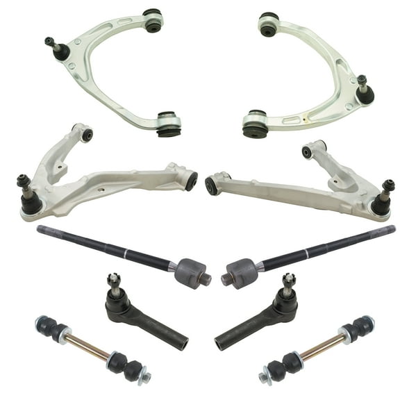10 Piece Steering & Suspension Kit Control Arms Ball Joints Tie Rods End Links PSA64538
