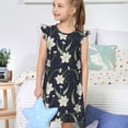 thumbnail image 4 of Fotbe Lilies Flowers Vestido de Dormir para Niñas de 3 a 10 Años, Mangas Cortas, Estilo Princesa, Pijama Camisón con Mangas Voladas-XX-Large, 4 of 6