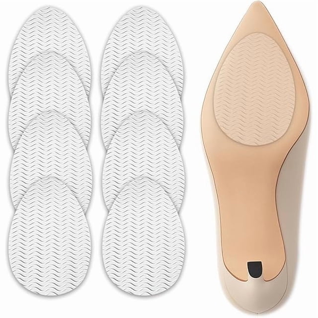 Chenchen Clear Non Slip Shoe Pads for Heels – Anti-Slip Grip Inserts for Pumps, Stilettos & Dress Shoes, Invisible Traction Stickers for Pointed Toe Soles