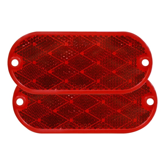 Peterson Manufacturing V480R Oblong Quick-Mount Reflector Red for Automotive Light Lenses