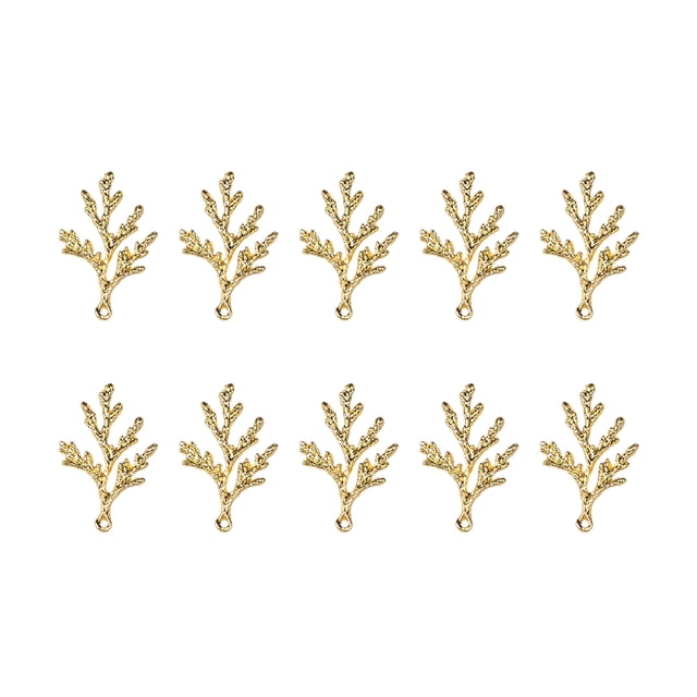 Minnieouse 10 piezas de aleación rama colgante colgantes fabricación de joyas encontrar horquilla diadema para profesional casero Ropa, zapatos y accesorios Miscelánea Oro Minnieouse AP016008-02