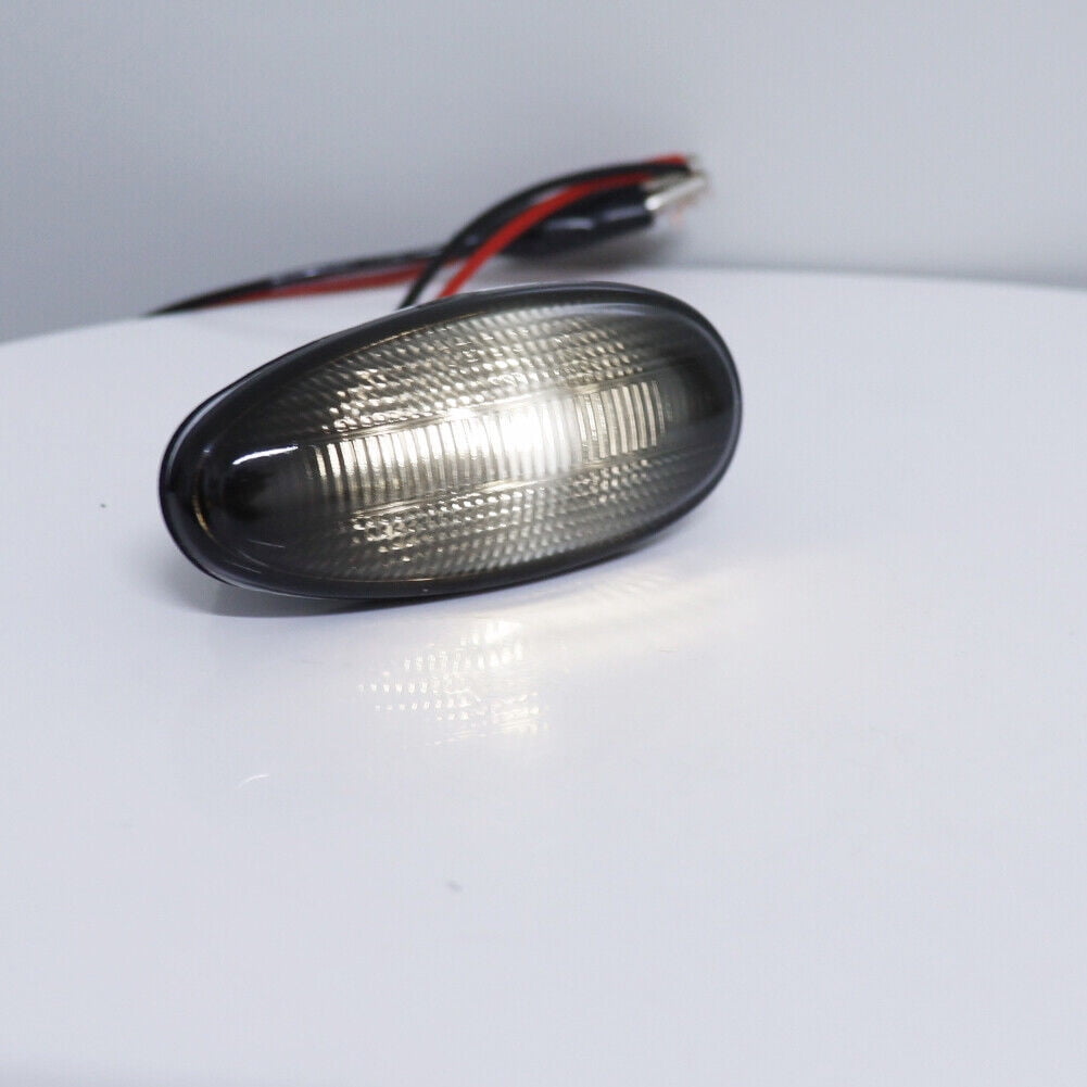 GTINTHEBOX Smoke White LED Front Side Marker Light Lamp For 