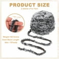 thumbnail image 2 of Uxcell Fur Yarn, Soft Plush Fluffy Chunky Polyester Faux Fur Eyelash Yarn for Crocheting Hand Knitting Blanket Hats Crafting Night Black, 2 of 5
