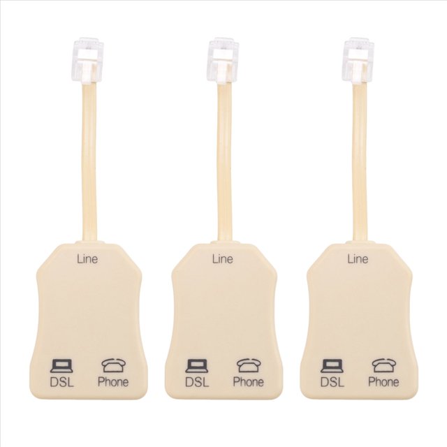 Divisor de Filtro DSL de 3 Uds para Línea Telefónica, Divisor de Conector Telefónico, Filtro DSL en Línea, Módem Telefónico, Filtro Divisor ADSL