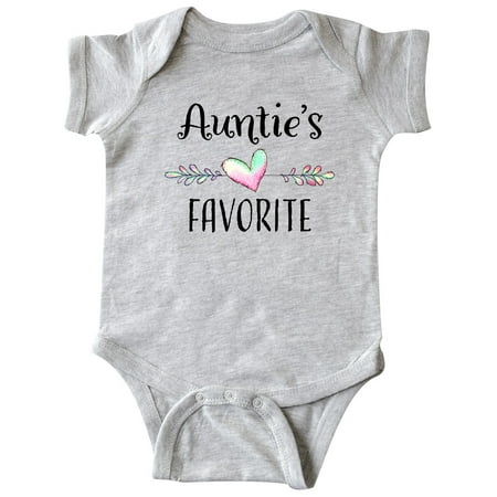 

Inktastic Aunties Favorite- Heart Grandchild Gift Baby Boy or Baby Girl Bodysuit