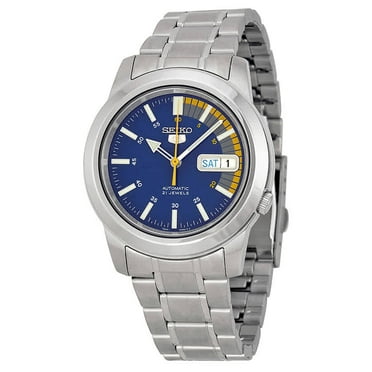 Seiko Men's 5 Automatic SNK615K Blue Stainless-Steel Automatic Dress ...