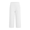 thumbnail image 4 of Hiking Shorts for Women's High Waist Yoga Shorts 5", Relaxed Fits Bermuda Shorts with Pockets, Soft Stretch Sports Daily Bottoms White L, 4 of 9