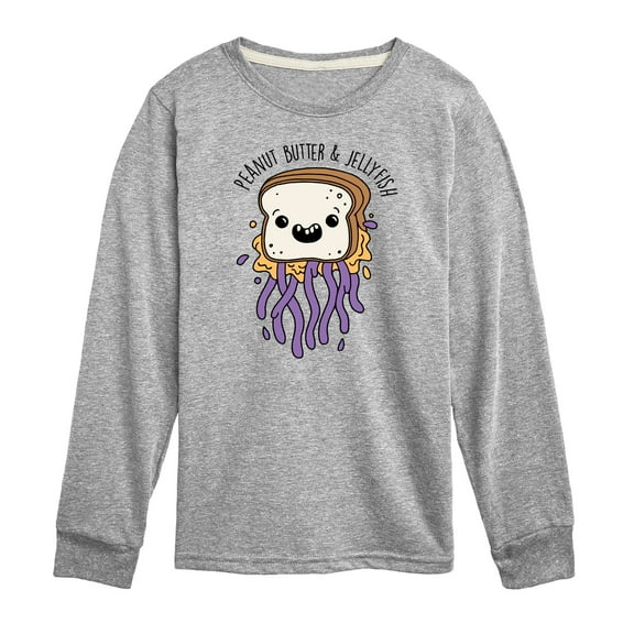 Instant Message - Peanut Butter & Jellyfish - Toddler & Youth Long Sleeve Graphic T-Shirt
