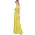 thumbnail image 3 of HAPPY BAY Women's Beach Summer Solid Smocked Tube Top Maxi Evening Frill Dress Casual Strapless Dresses for Women One Size Old Gold, Solid, 3 of 4