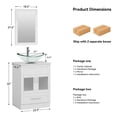 thumbnail image 2 of ELECWISH 24" Vanity Bathroom Cabinet with Mirror and Vessel Sink Bowl Faucet Combo Set, 2 of 10