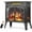 Gray, variant on Electric Fireplace Heater 25" with Remote Control,Fireplace Stove Decor with Different Flame Effects and Log Set for Indoor,5 Adjustable Brightness and Heating Mode,Overheating Safe Design - Beige