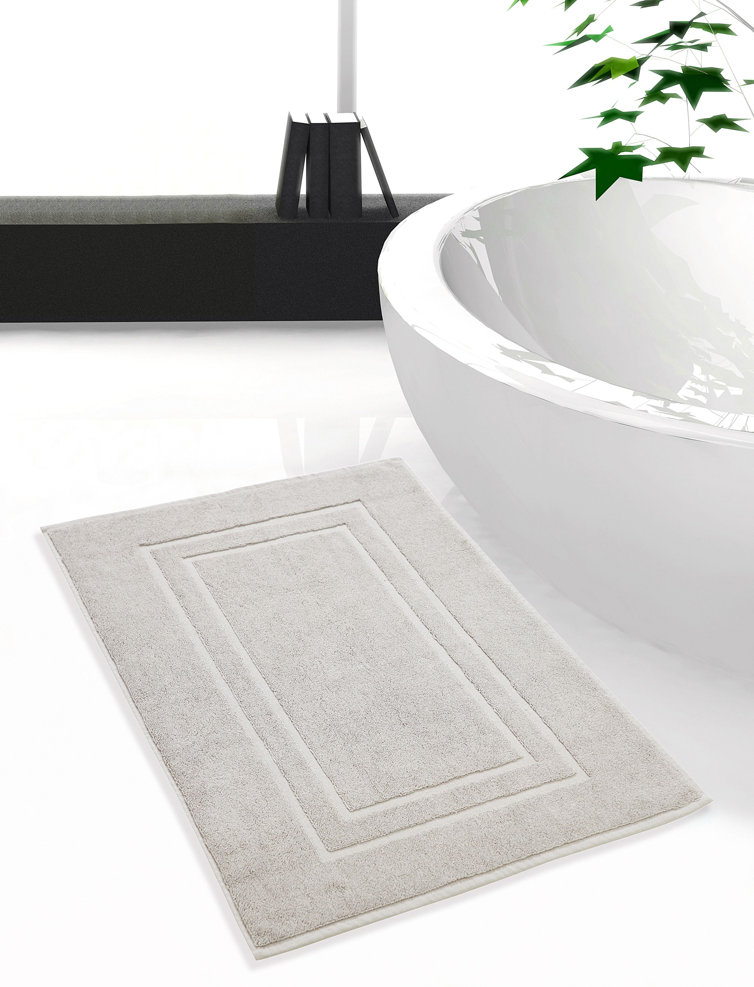 Bathroom Mat Made of Linen Cotton Blend Fabric, Terry Bath Mat, Floor Mat,  Bathroom Décor, Farmhouse Décor, Organic Rug 