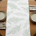 thumbnail image 5 of Table Runners 90 Inches Long Dress Scarves, Spring Green Tree Branches Farmhouse Coffee/Dining/Kitchen Table Runner for Living Room, Farmhouse Nature Botanical 13x90 Inch, 5 of 9
