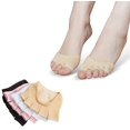 thumbnail image 1 of Open Five Toe Socks Peep Toe Forefoot Cushions Yoga Pilates Ballet Dance Pads, 1 of 7
