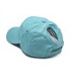 thumbnail image 4 of Gorra de béisbol de algodón para mujer con agujero para la coleta - Visera curvada, sombrero transpirable para el sol, deportes al aire libre en primavera/verano, material de algodón natural, 4 of 4