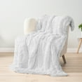 thumbnail image 2 of PAVILIA White Fluffy Throw Blanket for Couch, Fuzzy Blanket for Women Men, Furry Plush Warm Blanket Bed Sofa, Super Soft Thick Faux Fur Sherpa Blanket Throw, 50x60, 2 of 9