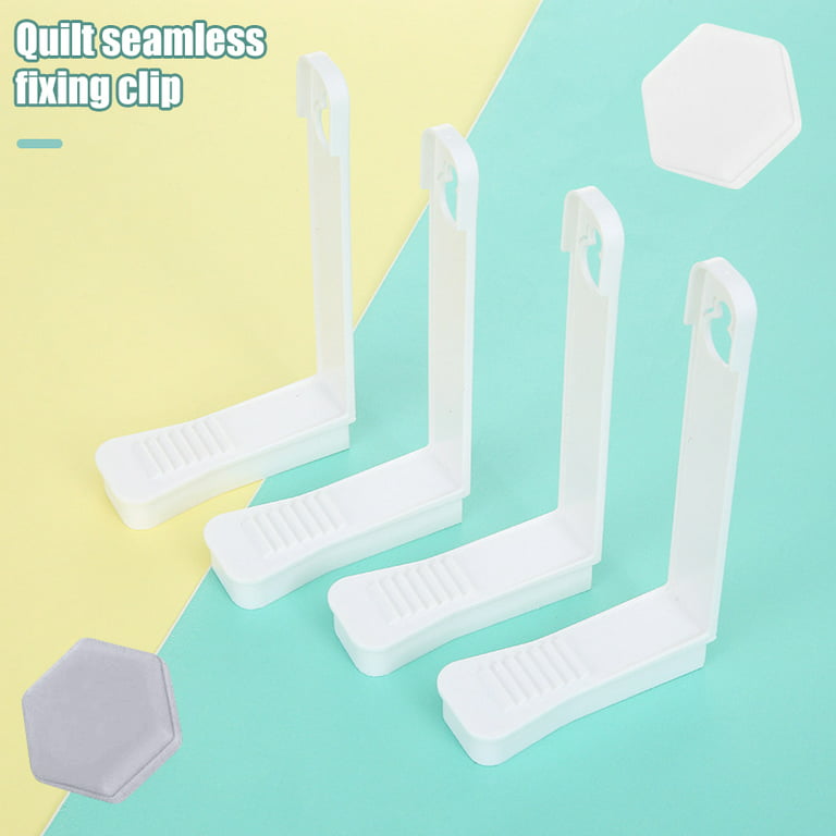 SunSunrise 4Pcs Bed Sheet Grippers High Hardness Convenient Plastic  Non-slip Bed Sheet Holders Quilt Fastener Clips for Home