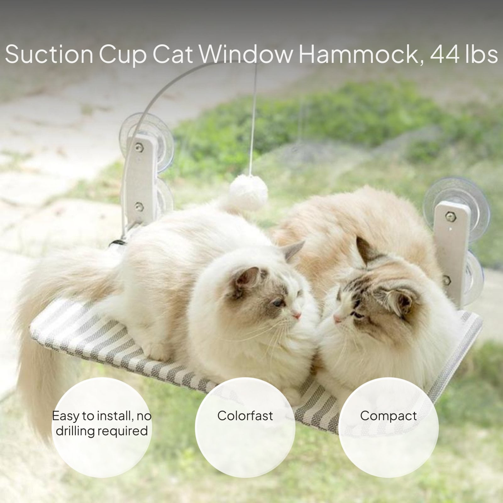 Tnarru Foldable cat window hammock Bondi Blue