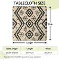 thumbnail image 2 of Bohemian Floral Print Square Tablecloth 36x36 Inch All-Weather Outdoor Indoor Elastic Table Cover with Fitted Hem for Card Tables, 2 of 6