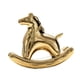 thumbnail image 4 of Estatua de caballo mecedor de cerámica, adorno artesanal moderno, coleccionable, galvanizada Oro, 4 of 9