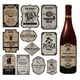 thumbnail image 2 of Pegatinas de Halloween para botellas de vino, etiqueta de botella de bebida para Bar, atmósfera de terror, papel de calavera y murciélago, decoración de fiesta de Halloween feliz 2023, 2 of 4