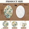 thumbnail image 3 of Canvas Wall Art Green Plants Leaves Floral Flowers Vine Home Decor Art Eucalyptus Oval Framed Canvas Prints Vintage Wall Hanging Decor for Home Decorations 8.6"x11.4", 3 of 7