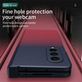 thumbnail image 4 of Gradient Colorful Case for Samsung Galaxy Z Fold 4 5G 2022, Allytech Hinge Heavy Duty Protection Hard PC Cover with Screen Protector for Galaxy Z Fold4 2022, Black + Red, 4 of 7
