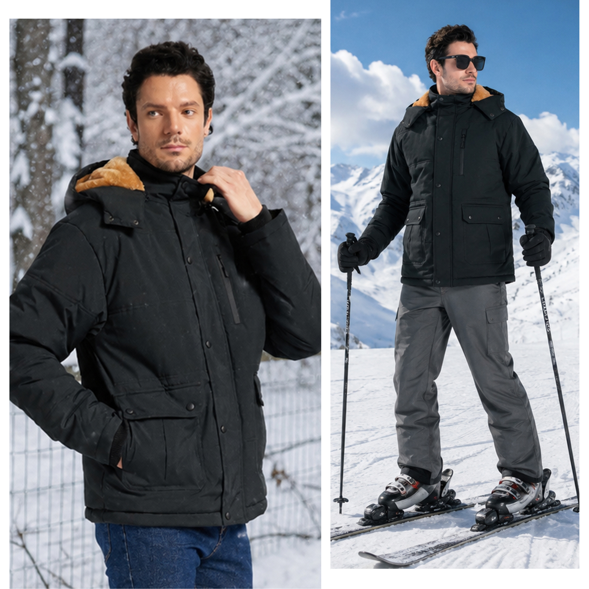 Weilanxin Men's Winter Parka with Fleece Lining and Hood photo 8