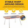thumbnail image 4 of Independence Day Table Cloths for 8 Foot Rectangle Tables, Gnomes Truck Star Flag Wooden Grain Patio Waterproof Elastic Fitted Tablecloths, Washable Rectangular Table Cover for Camping, 4 of 8