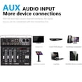 thumbnail image 3 of Mezclador de Audio Bluetooth de 4 Canales, Consola de Mezcla de Sonido, Interfaz de Audio, Tarjeta de Sonido USB para Estudio, Escenario, DJ, Hogar, Enchufe de la UE, 3 of 5