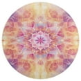 thumbnail image 3 of Kaleidoscope Mandala Colorful Floral Boho Soft Bedroom Round Area Rug, Washable Cute Nursery Circle Throw Mat, Non-Slip Contemporary Small Low Pile Floor Carpet for Dorm Bedside, 3 of 6