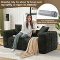 thumbnail image 7 of Wiilayok 66.5" Loveseat Sofa,Chenille 2 Seater Deep Seat Sofa Couch, No Assembly Required,Black, 7 of 7