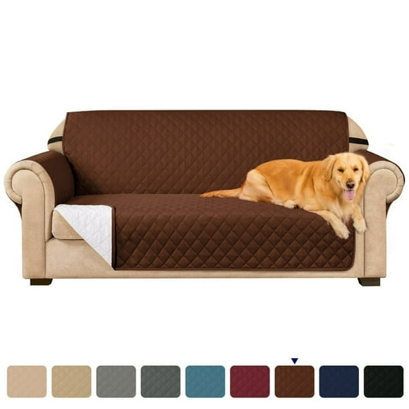 Subrtex Housse de Canapé Extensible 1 Pce Matelassée Réversible avec Sangles Élastiques Antidérapantes Housse de Canapé Lavable pour Animaux