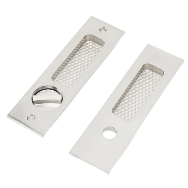 Cerradura de Embutir para Puerta Corrediza con 2 Llaves Diseño de Interruptor de Doble Cara aleación de Zinc Manija Empotrada Bolsillo con Pestillo ANGGREK Otros