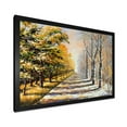 thumbnail image 2 of Designart 'Allegory On Theme Autumn and Winter' Traditional Framed Art Print, 2 of 4