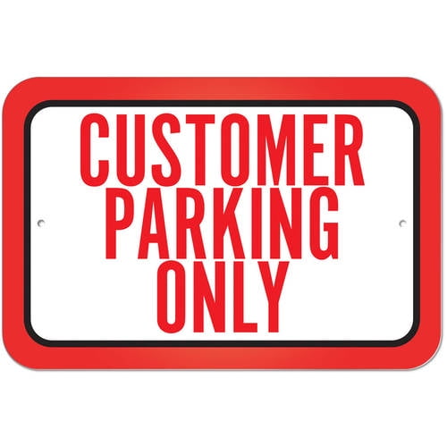Customer Parking Only Sign - Walmart.com