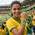 thumbnail image 4 of Set de pulseras Poasrelax de 7 piezas Brasil Fútbol 2026, 4 of 5
