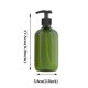 thumbnail image 3 of 2 botellas de plástico PET transparentes con tapas de rosca negras, reciclables de 300 ml., 3 of 3