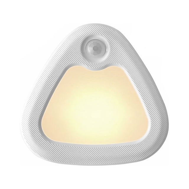 Luz nocturna LED automática con sensor de movimiento y tira magnética adhesiva para dormitorios, escaleras y pasillos (pilas no incluidas). Luz cálida.