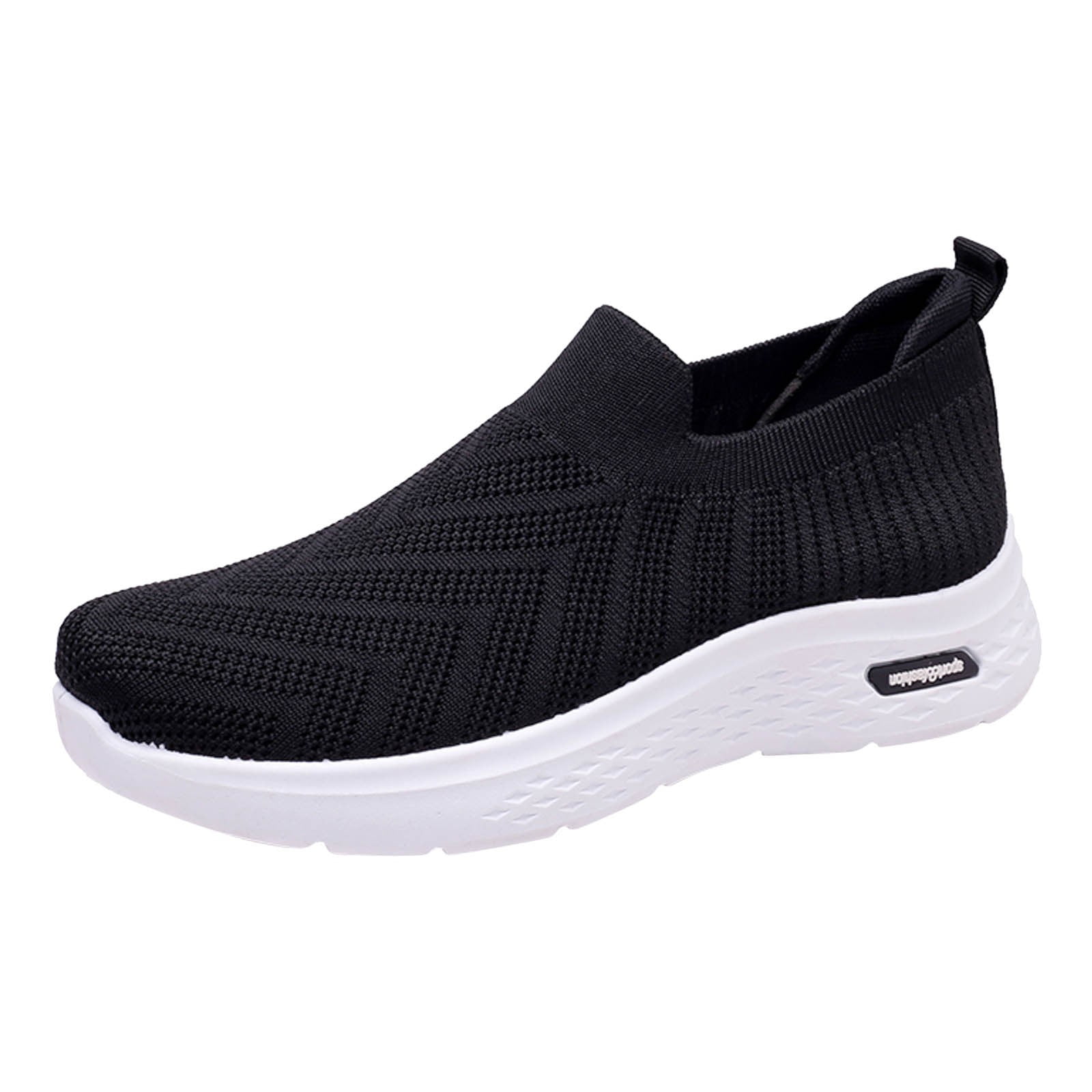 nsendm Women's Slip-on Comfort Walking Sneaker Womens Shoes Extra Wide  Width Sneakers Black 40 