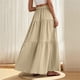 thumbnail image 4 of Faldas Elásticas de la Cintura para las Mujeres Color Sólido de la Longitud Del Tobillo de la Falda Maxi Casual Spring, Faldas Casuales para las Mujeres de Verano, 4 of 9