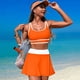 thumbnail image 5 of Tankini Bikini para mujer Aguas termales Falda deportiva de playa para mujer Traje de baño de dos piezas Traje de baño de dos piezas para mujer Trajes de baño tankini para mujer Traje de baño de 2 pie, 5 of 5