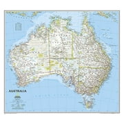 National Geographic Reference Map National Geographic Australia Wall Map - Classic (30.25 X 27 In), (Paperback)