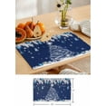 thumbnail image 5 of Placemats Set of 6, Cotton Linen Heat Table Mats Non-Slip Washable Merry Christmas Balls Blue Pine Needles Snowflake Xmas Tree Placemat for Holiday Banquet Dining Kitchen Table Decor, 5 of 5