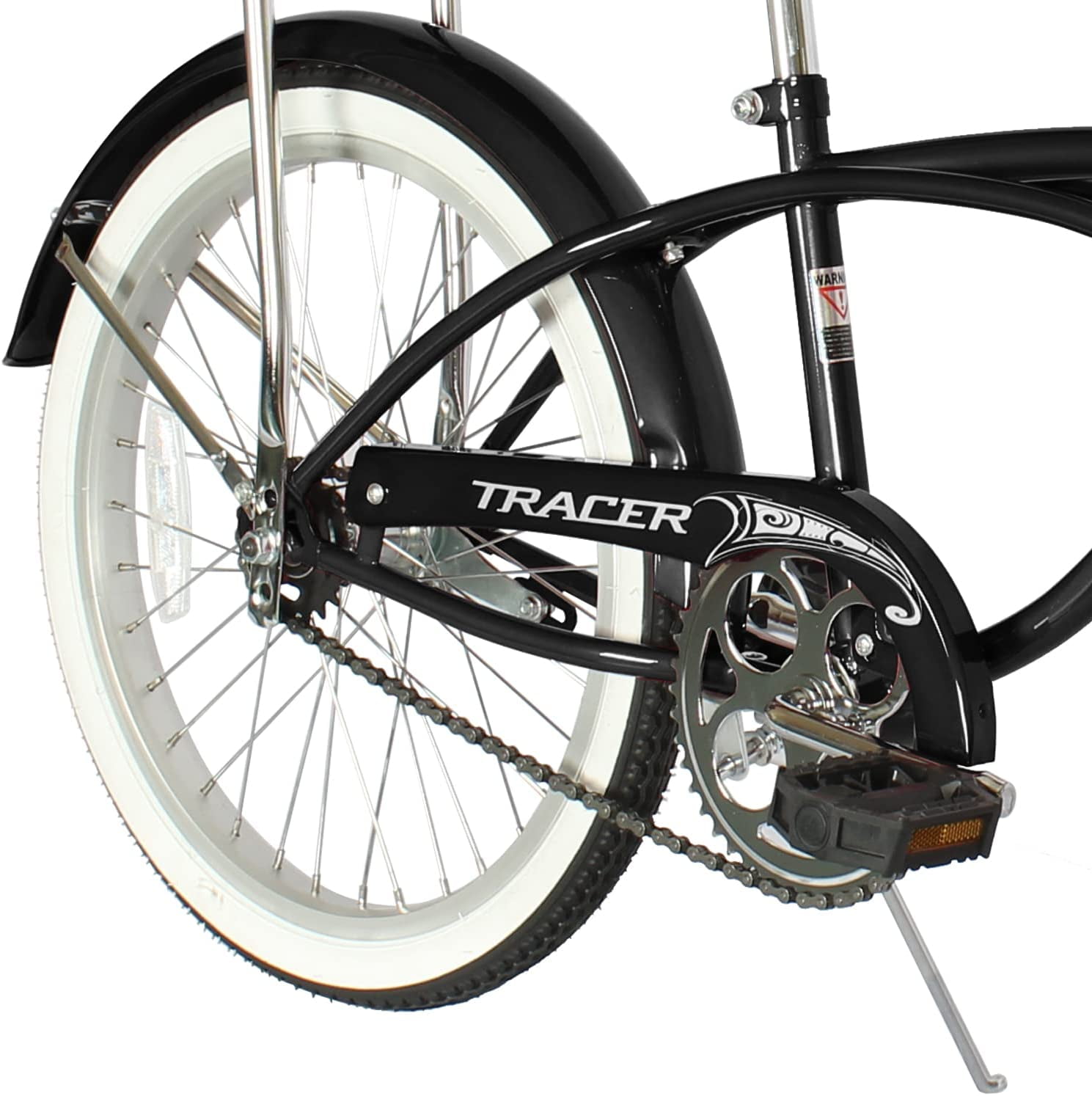 Wonder Wheels 16 Inch Lowrider Hi-Ten Steel Drum Brake Single Speed Bicycle w/ Alloy Rims - Matte Black